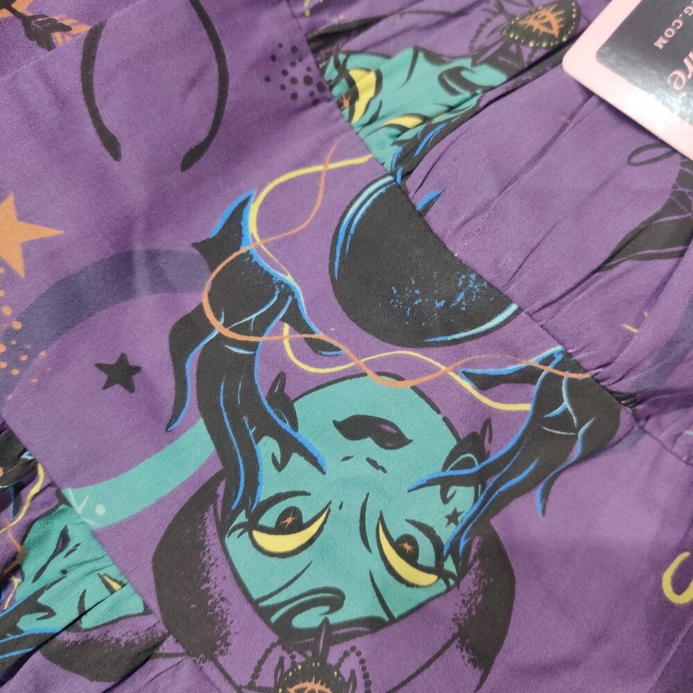 Pinup Couture PUG Disney Haunted Mansion Fortune Teller Midi Dress Size 4XL new - Picture 2 of 4